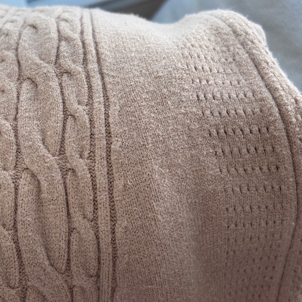 Cable Knit Sweater Dress Women Blush Pink Size S Cottagecore Cozy Chic Soft Girl - Picture 8 of 10